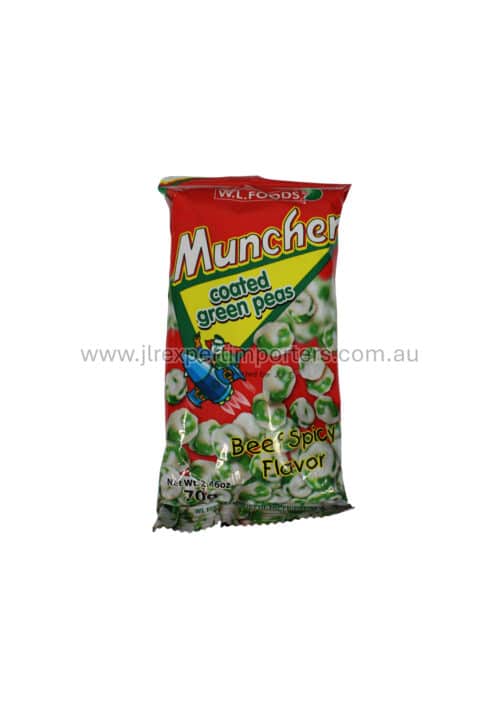 W.L. MUNCHER COATED GREEN PEAS BEEF SPICY